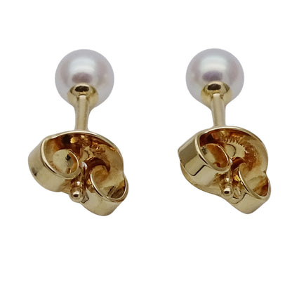 MIKIMOTO ミキモト ピアス K18 パール スタッド レディース 磨き済み【中古】