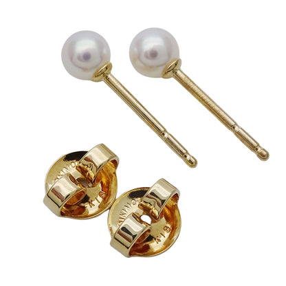 MIKIMOTO ミキモト ピアス K18 パール スタッド レディース 磨き済み【中古】