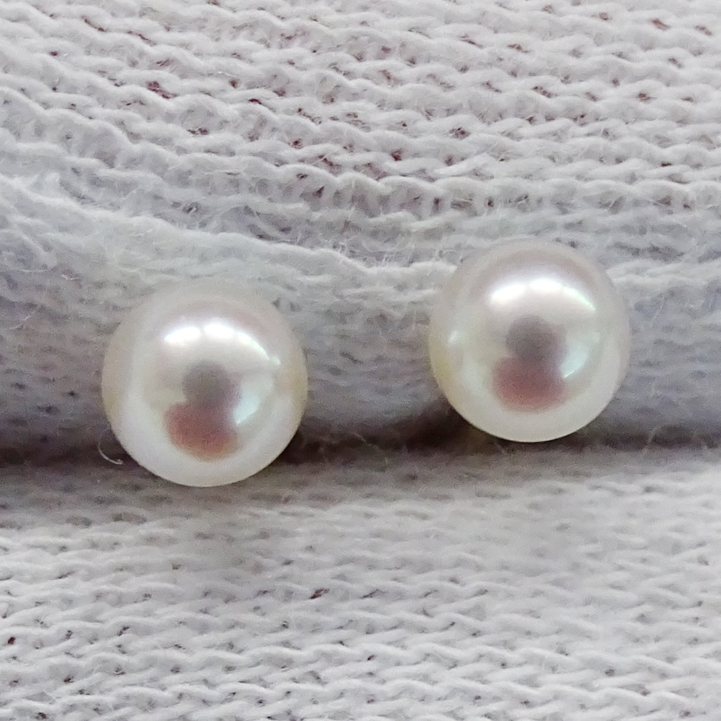 MIKIMOTO ミキモト ピアス K18 パール スタッド レディース 磨き済み【中古】