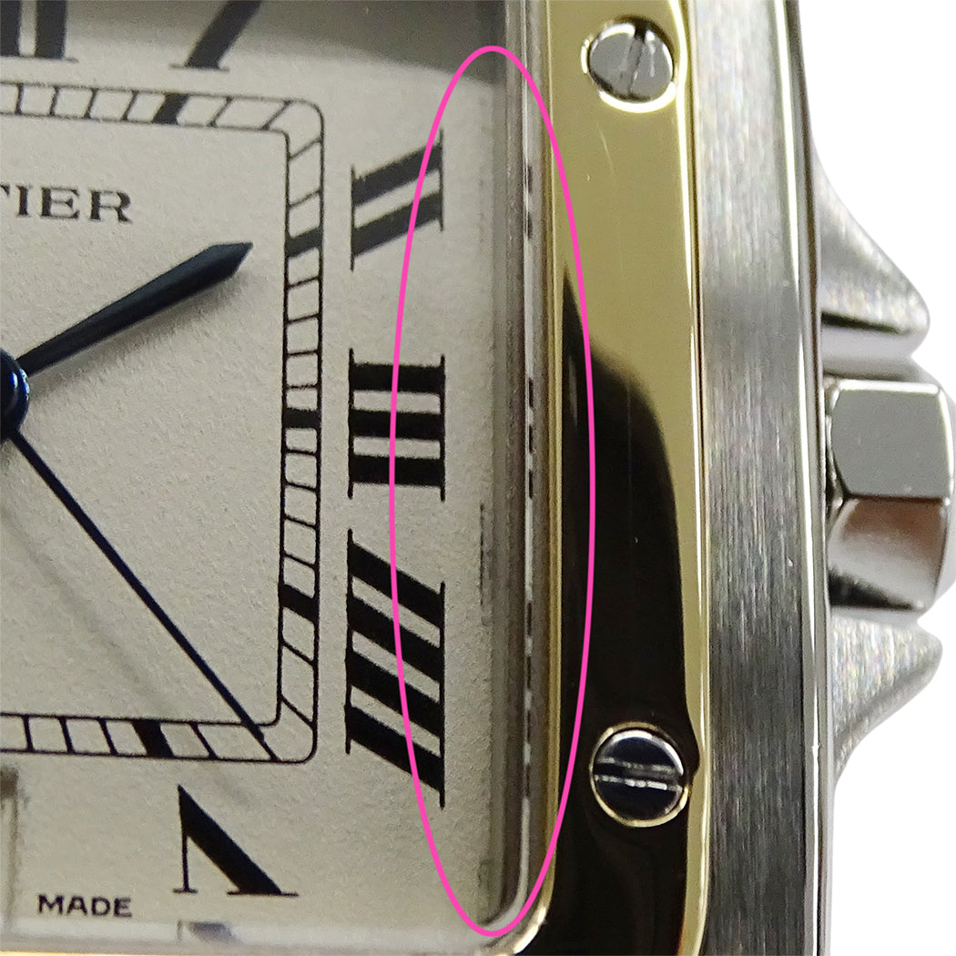 Cartier カルティエ サントスガルベ LM W20011C4 メンズ 腕時計 クオーツ QZ SS YG 磨き済み【中古】