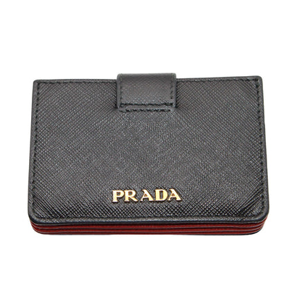PRADA プラダ カードケース ブラック レッド 1MC211 メンズ 【中古】