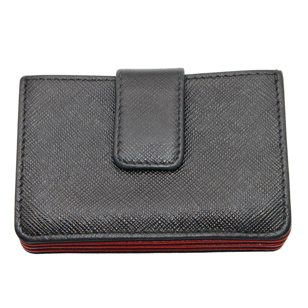 PRADA プラダ カードケース ブラック レッド 1MC211 メンズ 【中古】