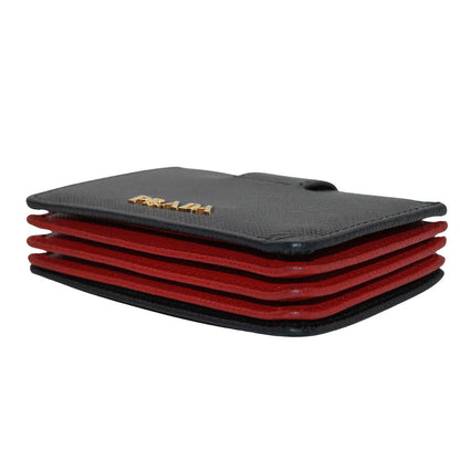 PRADA プラダ カードケース ブラック レッド 1MC211 メンズ 【中古】