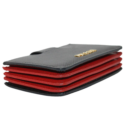 PRADA プラダ カードケース ブラック レッド 1MC211 メンズ 【中古】