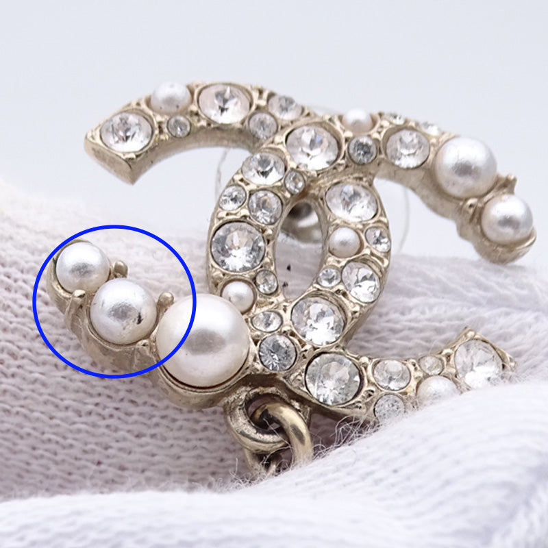 CHANEL シャネル ピアス ココマーク メタル ゴールド シャンパンゴールド レディース 【中古】