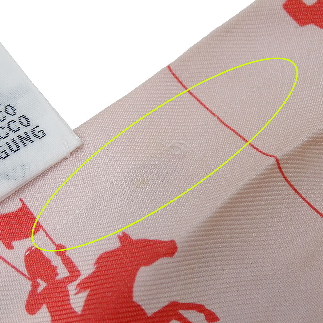 HERMES エルメス エルメス・パレード スカーフ ピンク シルク レディース 【中古】