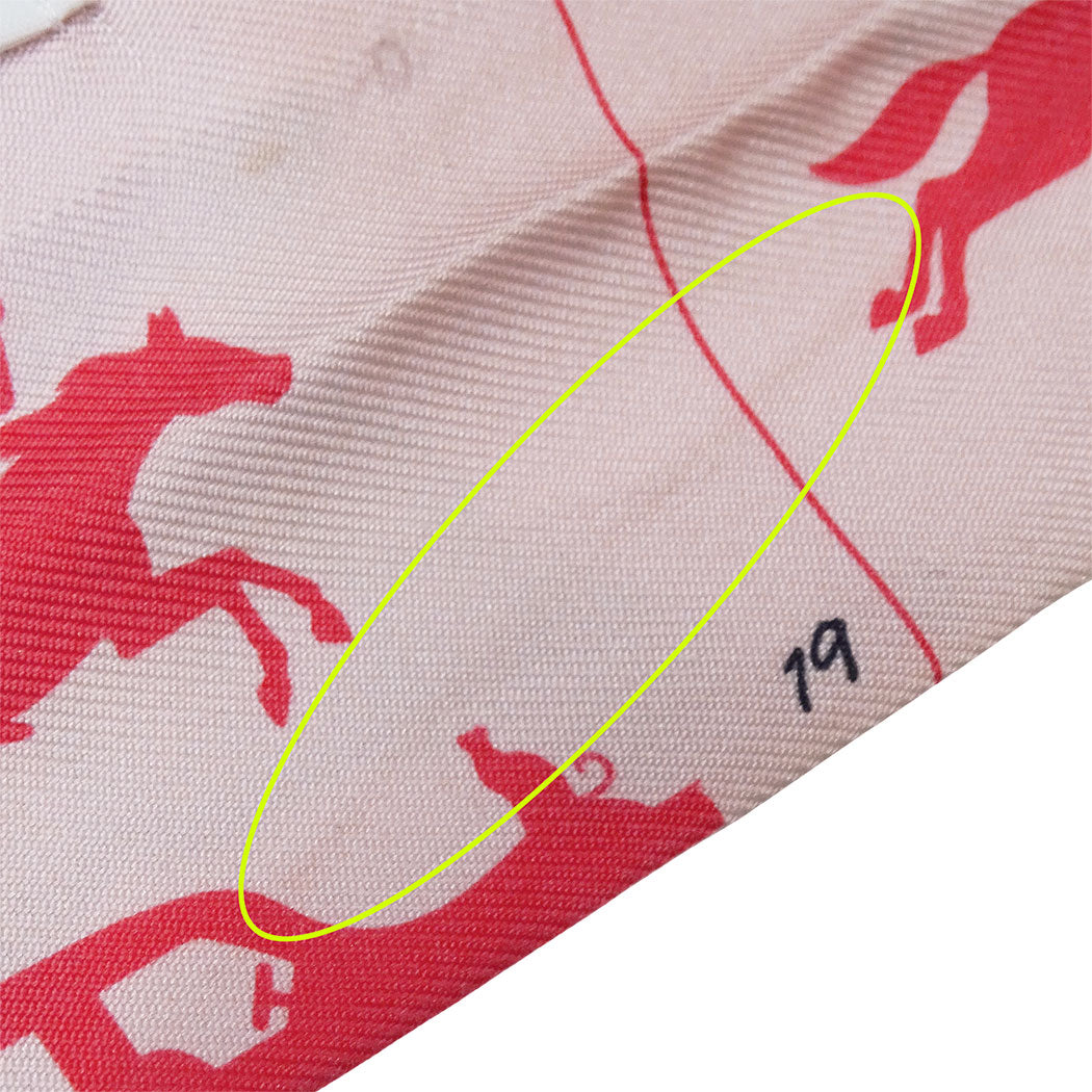 HERMES エルメス エルメス・パレード スカーフ ピンク シルク レディース 【中古】