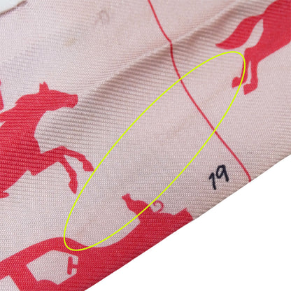HERMES エルメス エルメス・パレード スカーフ ピンク シルク レディース 【中古】