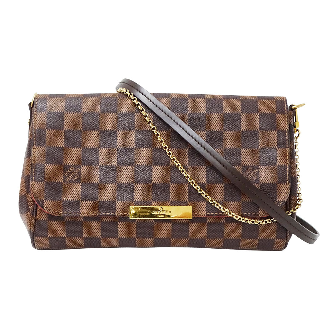 LOUIS VUITTON ルイ・ヴィトン フェイボリットMM 2wayバッグ ブラウン N41129 ダミエキャンバス レディース 【中古】
