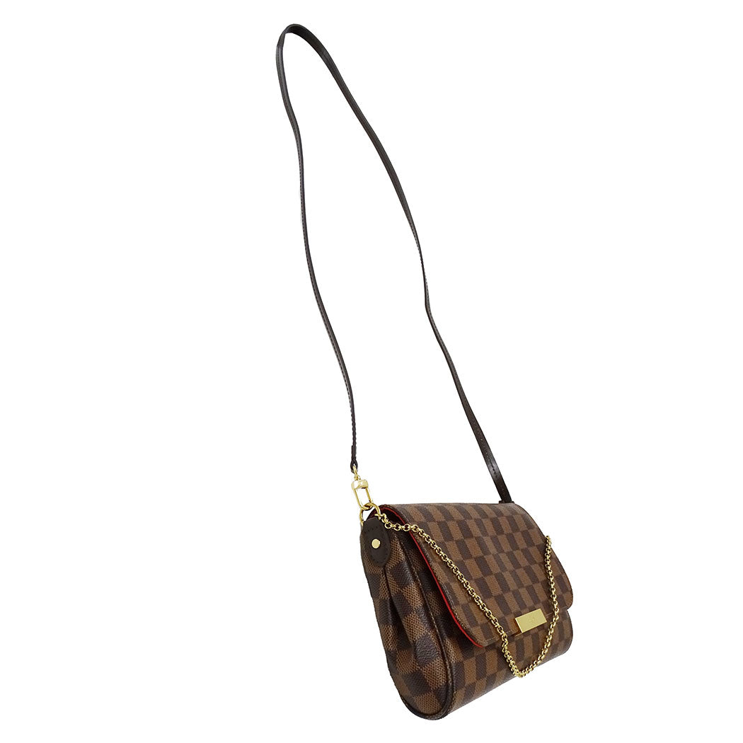 LOUIS VUITTON ルイ・ヴィトン フェイボリットMM 2wayバッグ ブラウン N41129 ダミエキャンバス レディース 【中古】