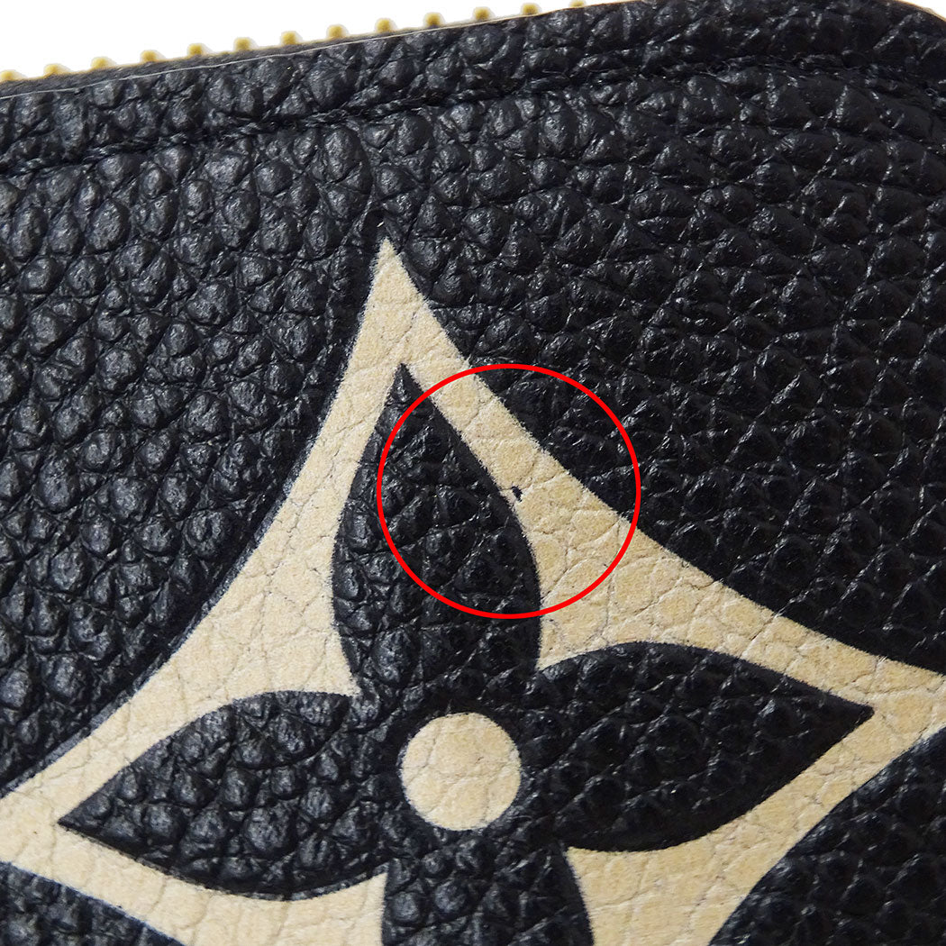 LOUIS VUITTON ルイ・ヴィトン ジッピーウォレット 長財布 ノワール M80481 モノグラムバイカラーアンプラント レディース 【中古】