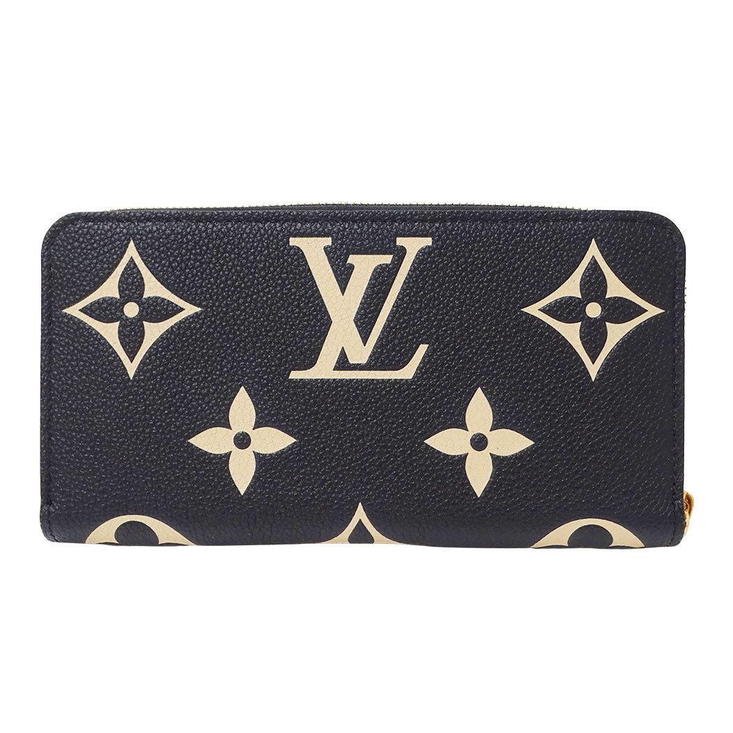 LOUIS VUITTON ルイ・ヴィトン ジッピーウォレット 長財布 ノワール M80481 モノグラムバイカラーアンプラント レディース 【中古】