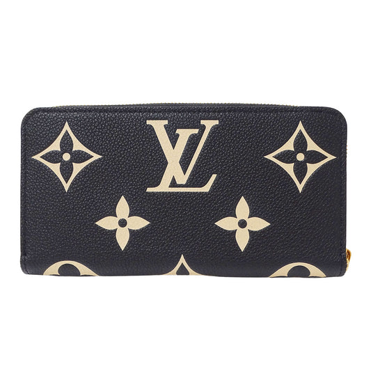 LOUIS VUITTON ルイ・ヴィトン ジッピーウォレット 長財布 ノワール M80481 モノグラムバイカラーアンプラント レディース 【中古】