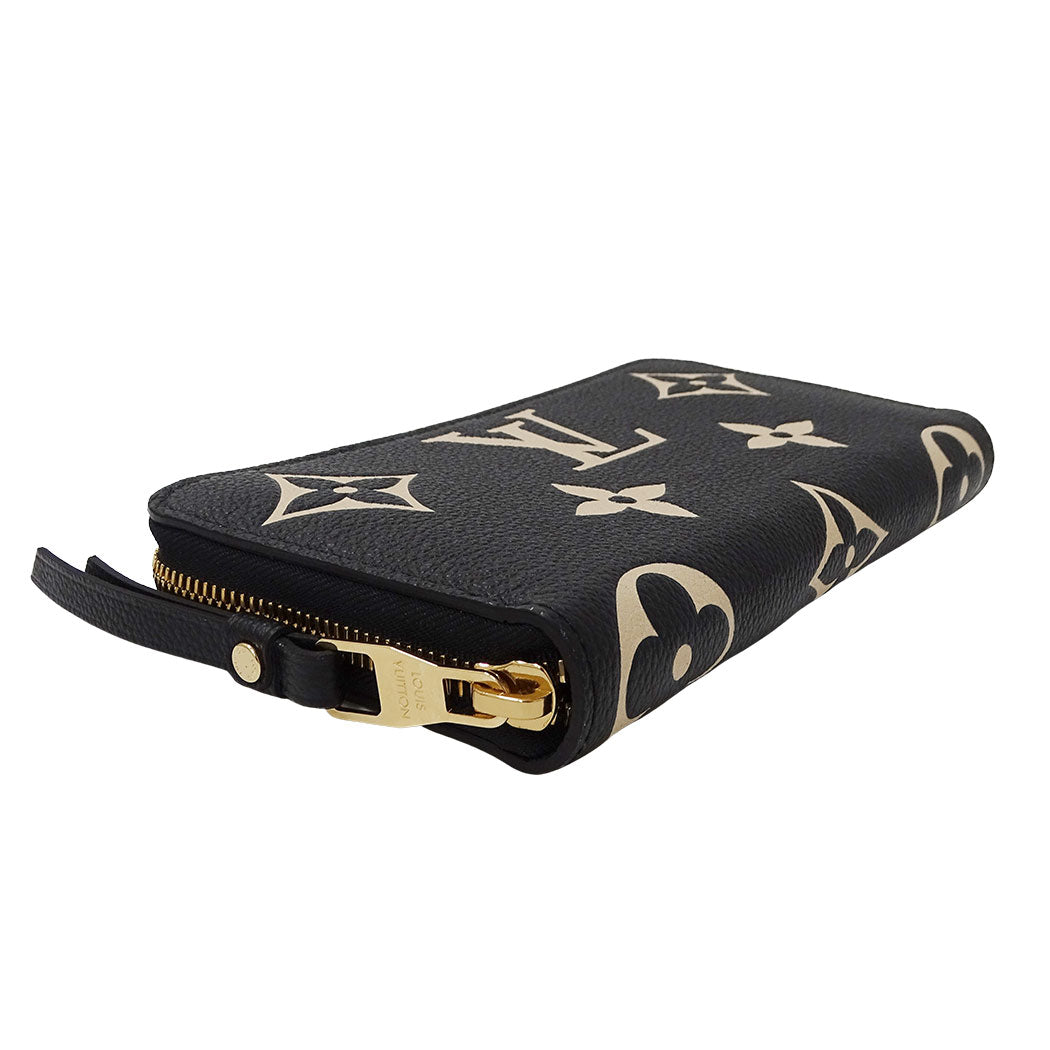 LOUIS VUITTON ルイ・ヴィトン ジッピーウォレット 長財布 ノワール M80481 モノグラムバイカラーアンプラント レディース 【中古】