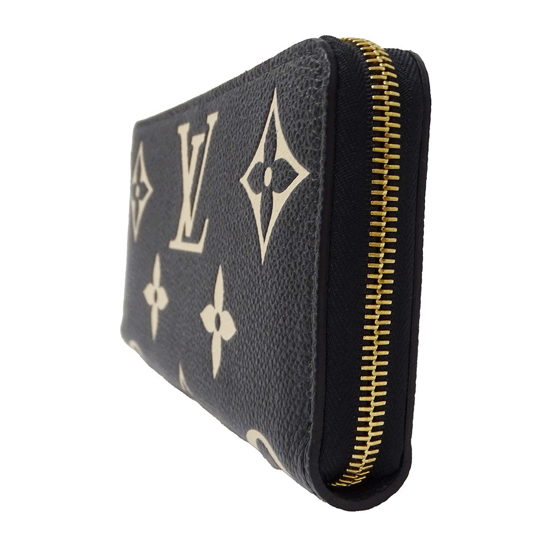 LOUIS VUITTON ルイ・ヴィトン ジッピーウォレット 長財布 ノワール M80481 モノグラムバイカラーアンプラント レディース 【中古】