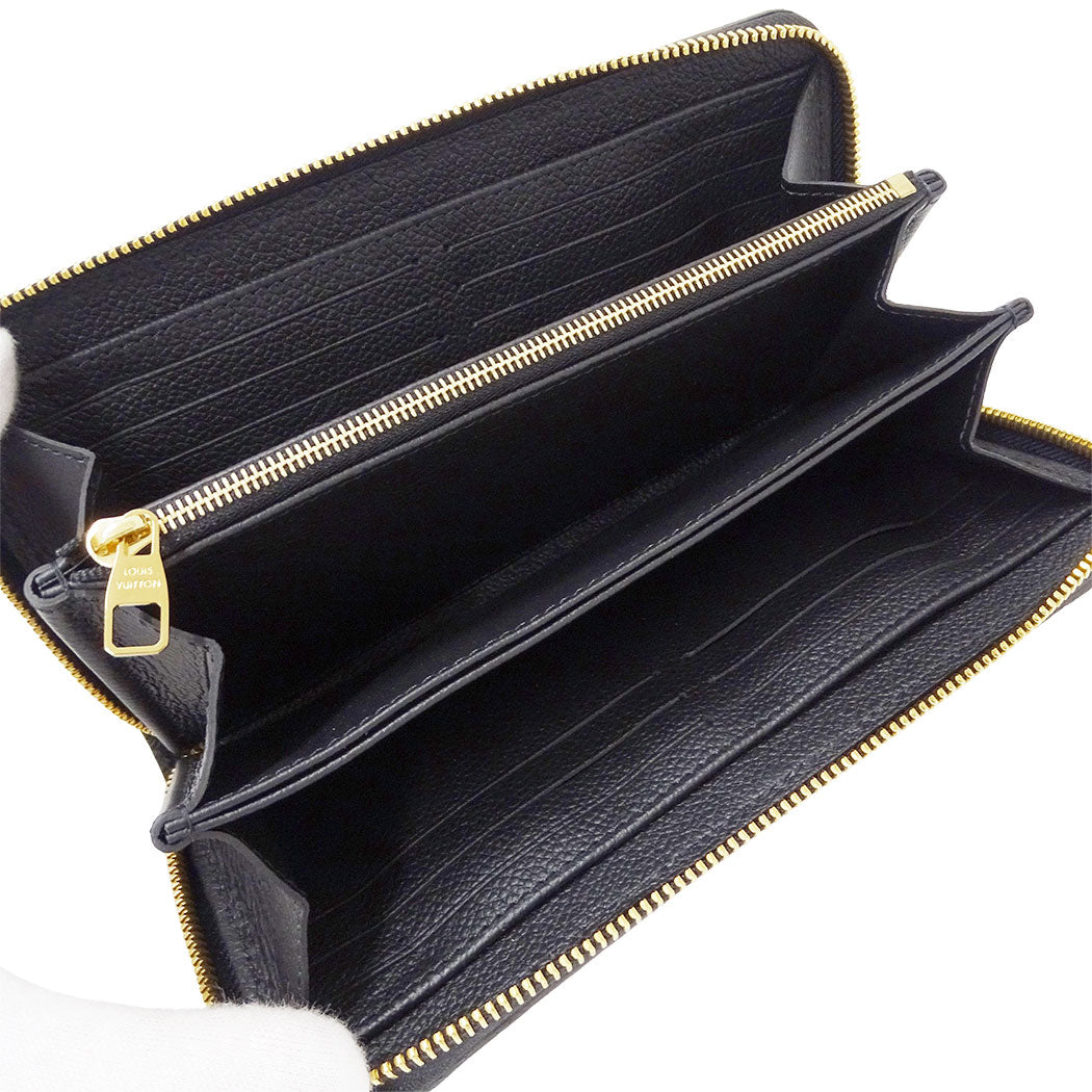 LOUIS VUITTON ルイ・ヴィトン ジッピーウォレット 長財布 ノワール M80481 モノグラムバイカラーアンプラント レディース 【中古】