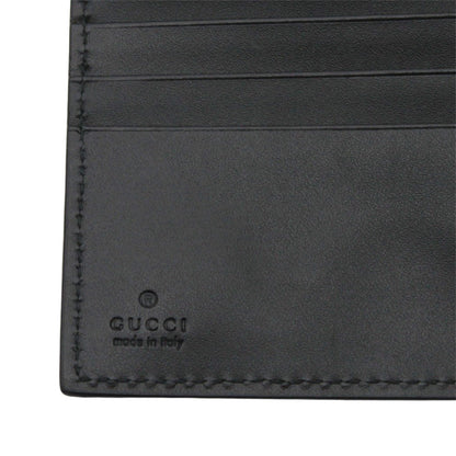 GUCCI グッチ シマ 二つ折り財布 ブラック 473922 レザー メンズ 【中古】