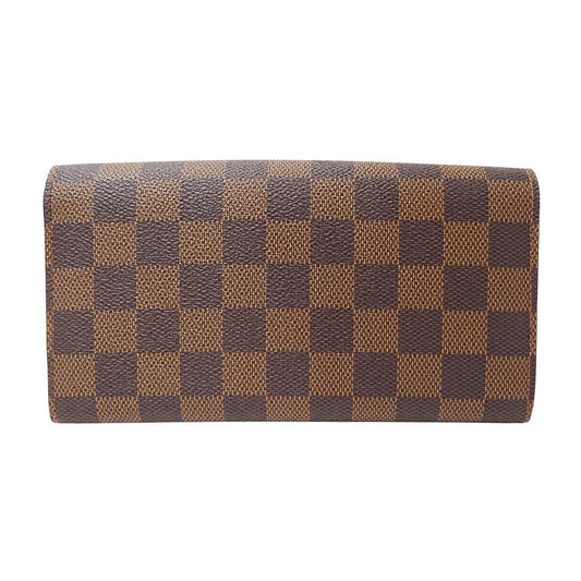 LOUIS VUITTON ルイ・ヴィトン ポルトフォイユ・サラ 長財布 ダミエ ブラウン N61734 ダミエキャンバス レディース 【中古】