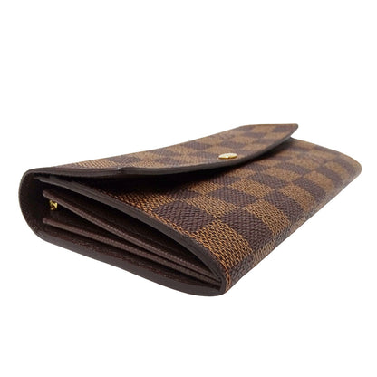 LOUIS VUITTON ルイ・ヴィトン ポルトフォイユ・サラ 長財布 ダミエ ブラウン N61734 ダミエキャンバス レディース 【中古】
