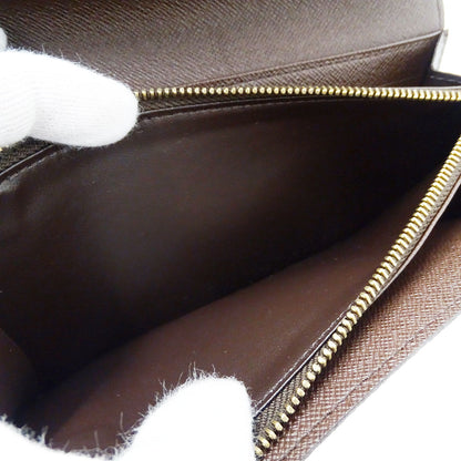 LOUIS VUITTON ルイ・ヴィトン ポルトフォイユ・サラ 長財布 ダミエ ブラウン N61734 ダミエキャンバス レディース 【中古】