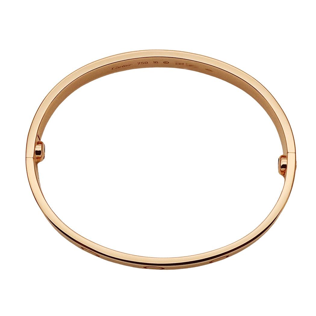 Cartier カルティエ ラブブレス LOVE ブレスレット 750PG ピンクゴールド #16 レディース 磨き済み【中古】