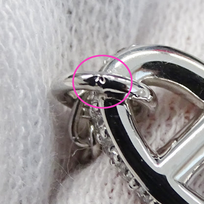 HERMES エルメス シェーヌダンクル ファランドールPM ネックレス 750WG ダイヤモンド SHサイズ レディース 磨き済み【中古】