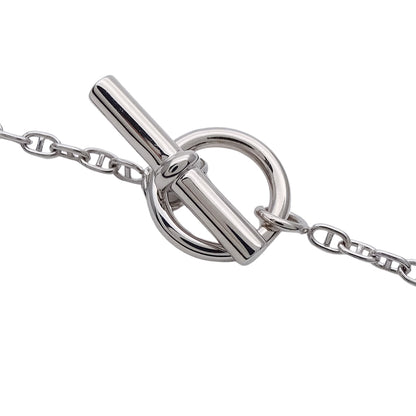 HERMES エルメス シェーヌダンクル ファランドールPM ネックレス 750WG ダイヤモンド SHサイズ レディース 磨き済み【中古】
