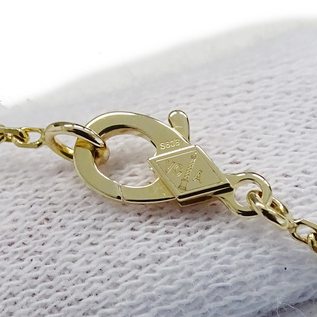 Van Cleef & Arpels ヴァンクリーフ＆アーペル ヴィンテージアルハンブラ ネックレス 750YG オニキス レディース 磨き済み【中古】