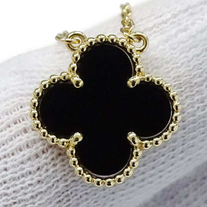 Van Cleef & Arpels ヴァンクリーフ＆アーペル ヴィンテージアルハンブラ ネックレス 750YG オニキス レディース 磨き済み【中古】
