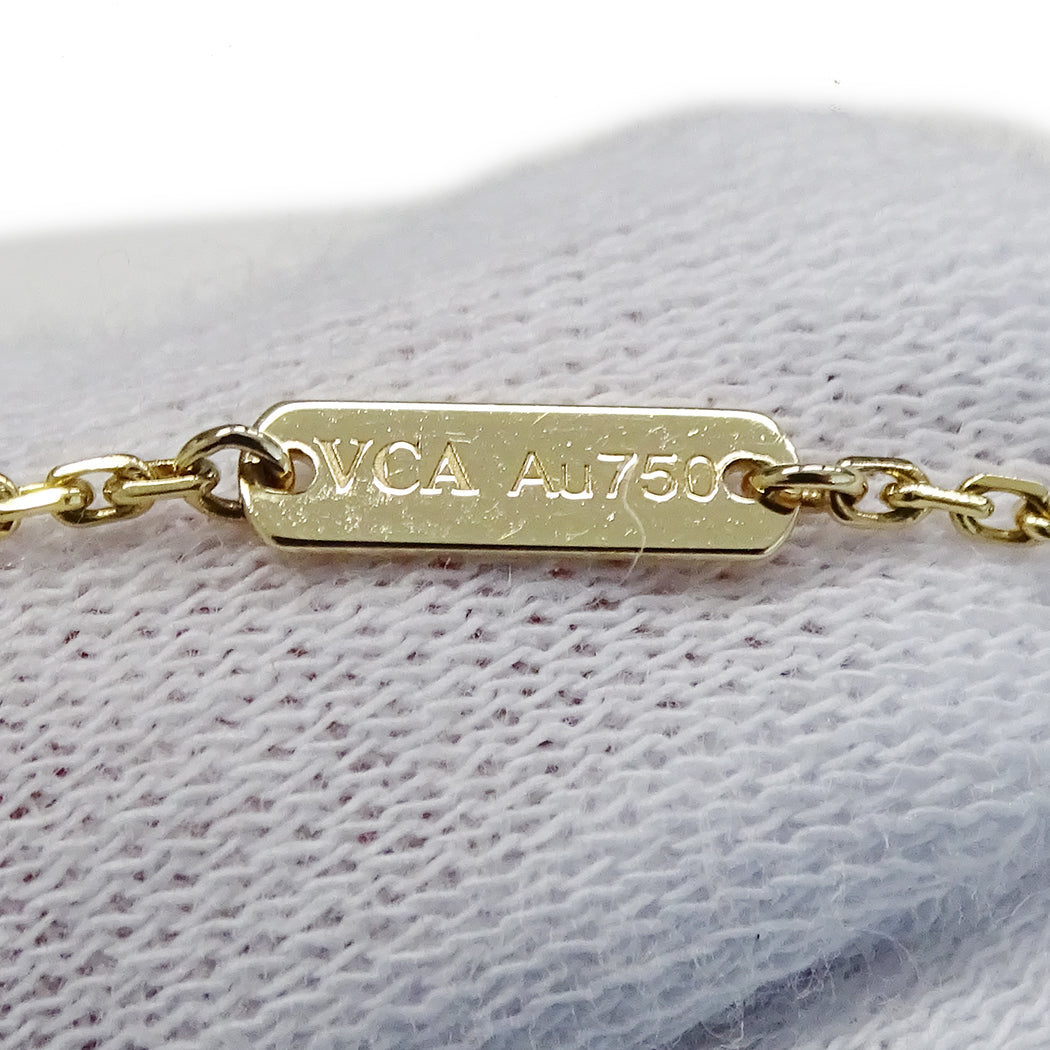 Van Cleef & Arpels ヴァンクリーフ＆アーペル ヴィンテージアルハンブラ ネックレス 750YG オニキス レディース 磨き済み【中古】