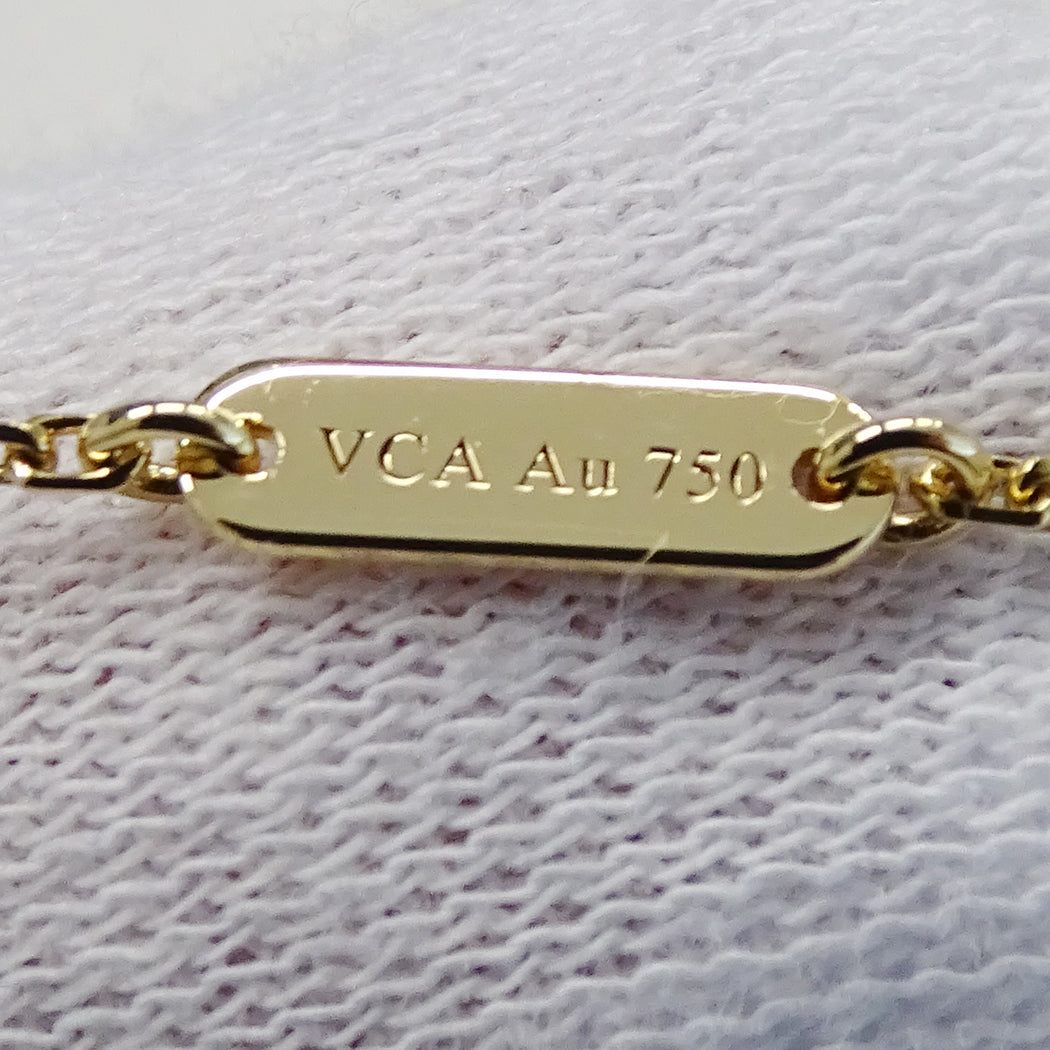 Van Cleef & Arpels ヴァンクリーフ＆アーペル ヴィンテージアルハンブラ ネックレス 750YG カーネリアン レディース 磨き済み【中古】