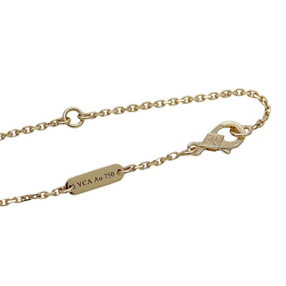 Van Cleef & Arpels ヴァンクリーフ＆アーペル ヴィンテージアルハンブラ ネックレス 750YG カーネリアン レディース 磨き済み【中古】