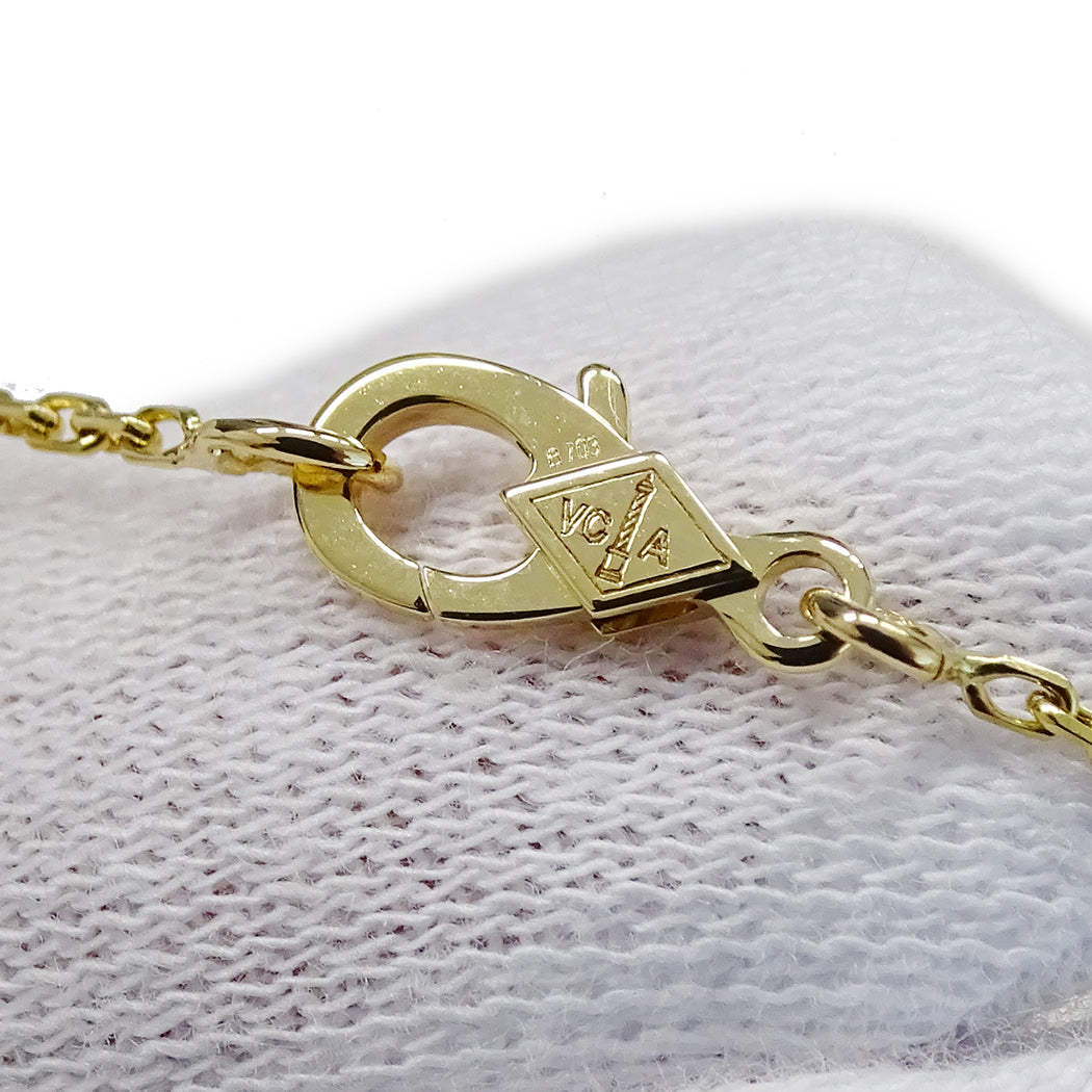 Van Cleef & Arpels ヴァンクリーフ＆アーペル ヴィンテージアルハンブラ ネックレス 750YG カーネリアン レディース 磨き済み【中古】