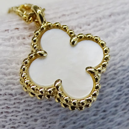 Van Cleef & Arpels ヴァンクリーフ＆アーペル スウィートアルハンブラ ネックレス 750YG マザーオブパール レディース 磨き済み【中古】