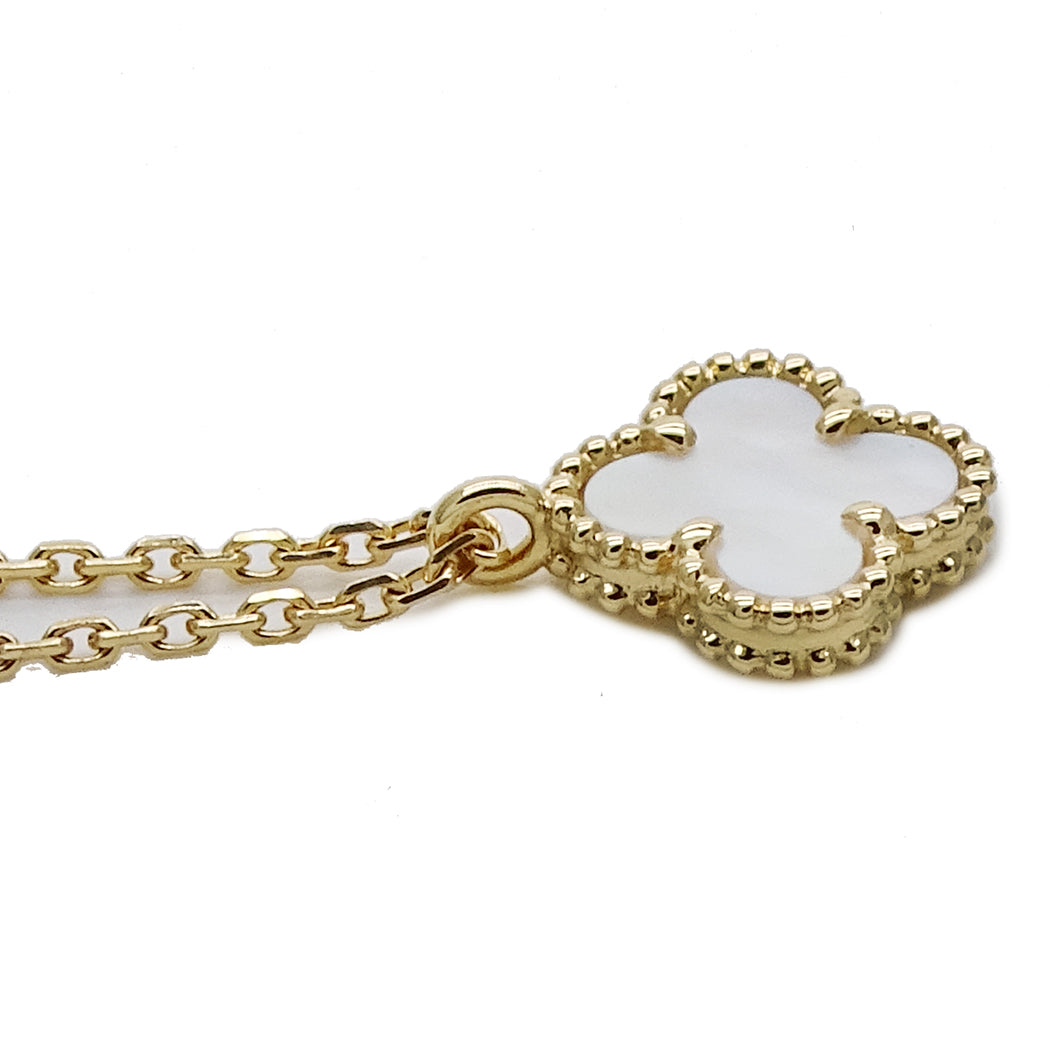 Van Cleef & Arpels ヴァンクリーフ＆アーペル スウィートアルハンブラ ネックレス 750YG マザーオブパール レディース 磨き済み【中古】