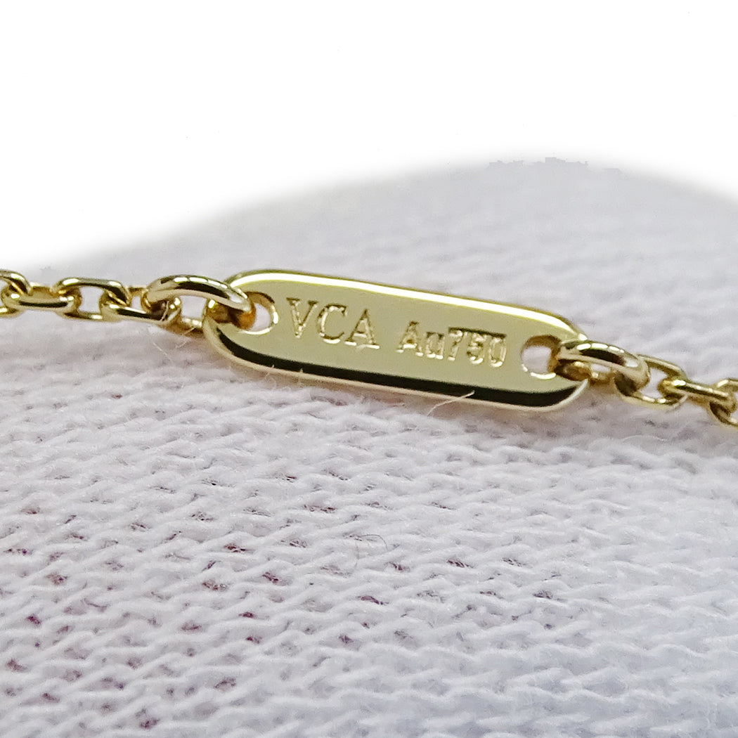 Van Cleef & Arpels ヴァンクリーフ＆アーペル スウィートアルハンブラ ネックレス 750YG マザーオブパール レディース 磨き済み【中古】