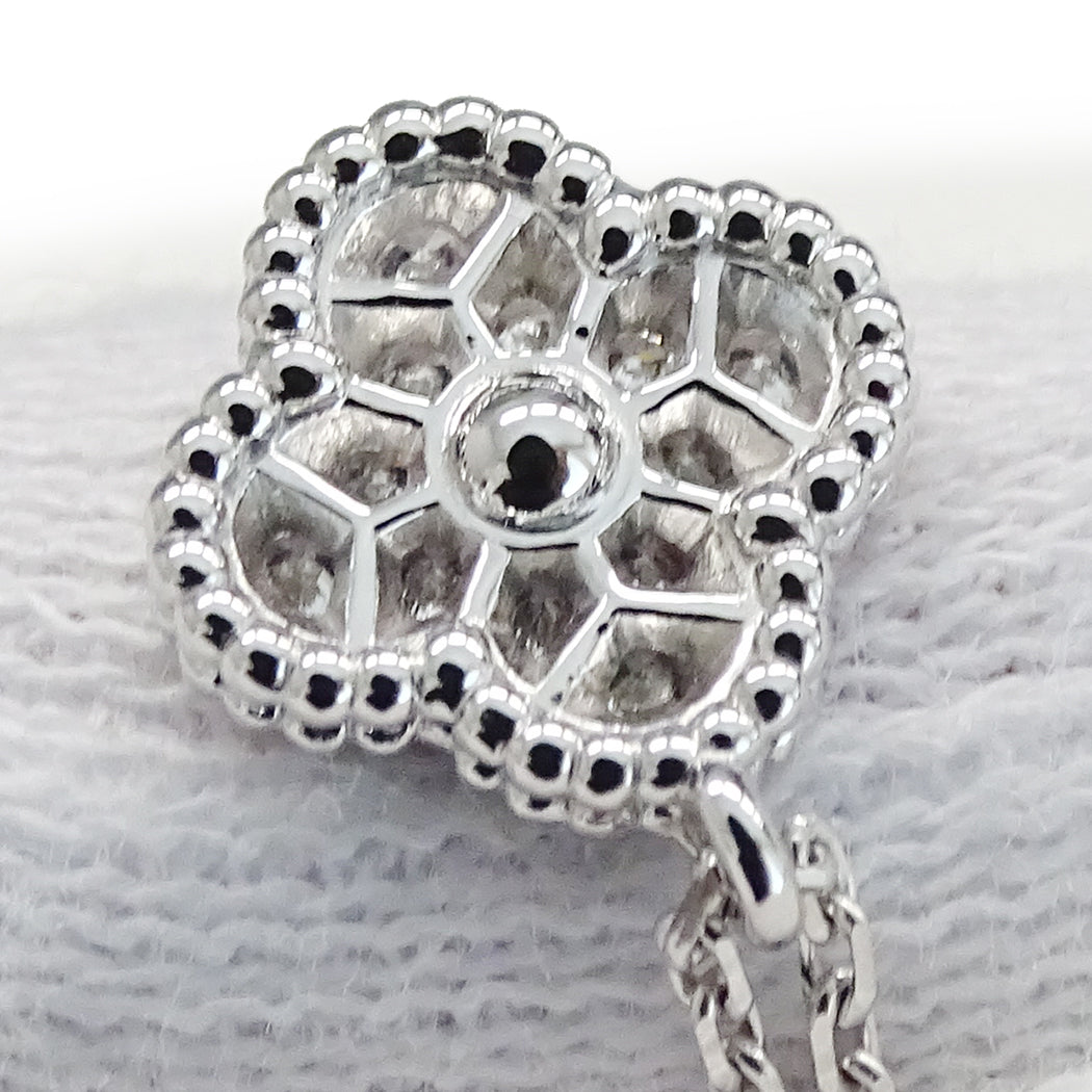 Van Cleef & Arpels ヴァンクリーフ＆アーペル スウィートアルハンブラ ネックレス 750WG レディース 磨き済み【中古】