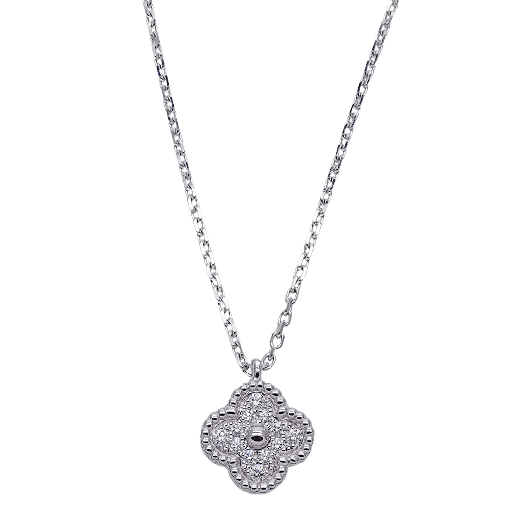 Van Cleef & Arpels ヴァンクリーフ＆アーペル スウィートアルハンブラ ネックレス 750WG レディース 磨き済み【中古】