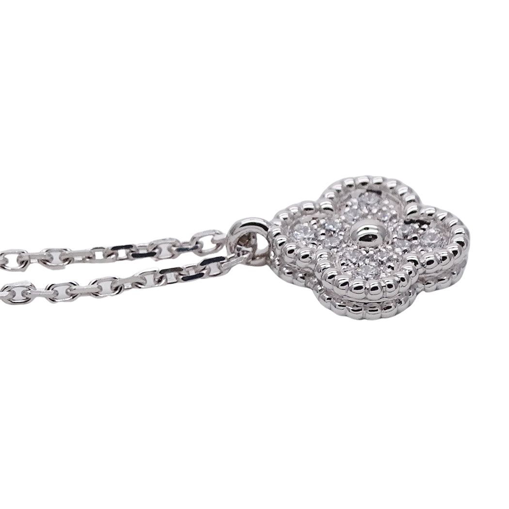 Van Cleef & Arpels ヴァンクリーフ＆アーペル スウィートアルハンブラ ネックレス 750WG レディース 磨き済み【中古】