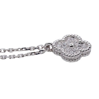Van Cleef & Arpels ヴァンクリーフ＆アーペル スウィートアルハンブラ ネックレス 750WG レディース 磨き済み【中古】