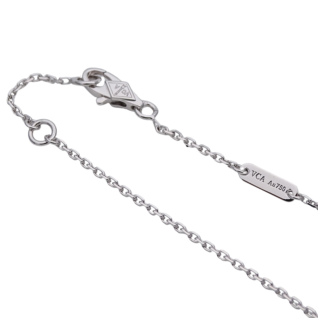 Van Cleef & Arpels ヴァンクリーフ＆アーペル スウィートアルハンブラ ネックレス 750WG レディース 磨き済み【中古】