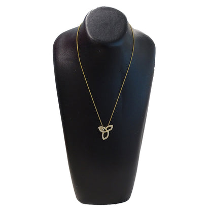 HARRY WINSTON ハリー・ウィンストン リリークラスター ネックレス 750YG ダイヤモンド レディース 磨き済み【中古】