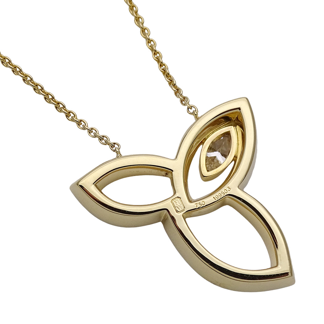 HARRY WINSTON ハリー・ウィンストン リリークラスター ネックレス 750YG ダイヤモンド レディース 磨き済み【中古】
