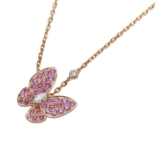 Van Cleef & Arpels ヴァンクリーフ＆アーペル ドゥ パピヨン ネックレス 750PG ピンクゴールド レディース VCARO3M200 磨き済み【中古】