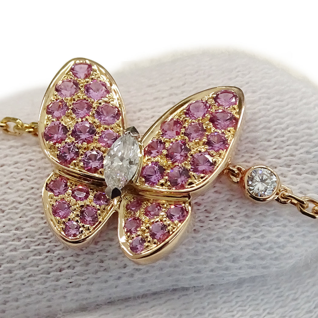Van Cleef & Arpels ヴァンクリーフ＆アーペル ドゥ パピヨン ネックレス 750PG ピンクゴールド レディース VCARO3M200 磨き済み【中古】
