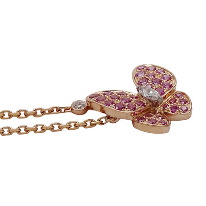 Van Cleef & Arpels ヴァンクリーフ＆アーペル ドゥ パピヨン ネックレス 750PG ピンクゴールド レディース VCARO3M200 磨き済み【中古】