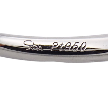 STAR JEWELRY スタージュエリー エンゲージメント リング 指輪 PT950 ダイヤモンド D0.188/0.05 約12号 レディース 磨き済み【中古】