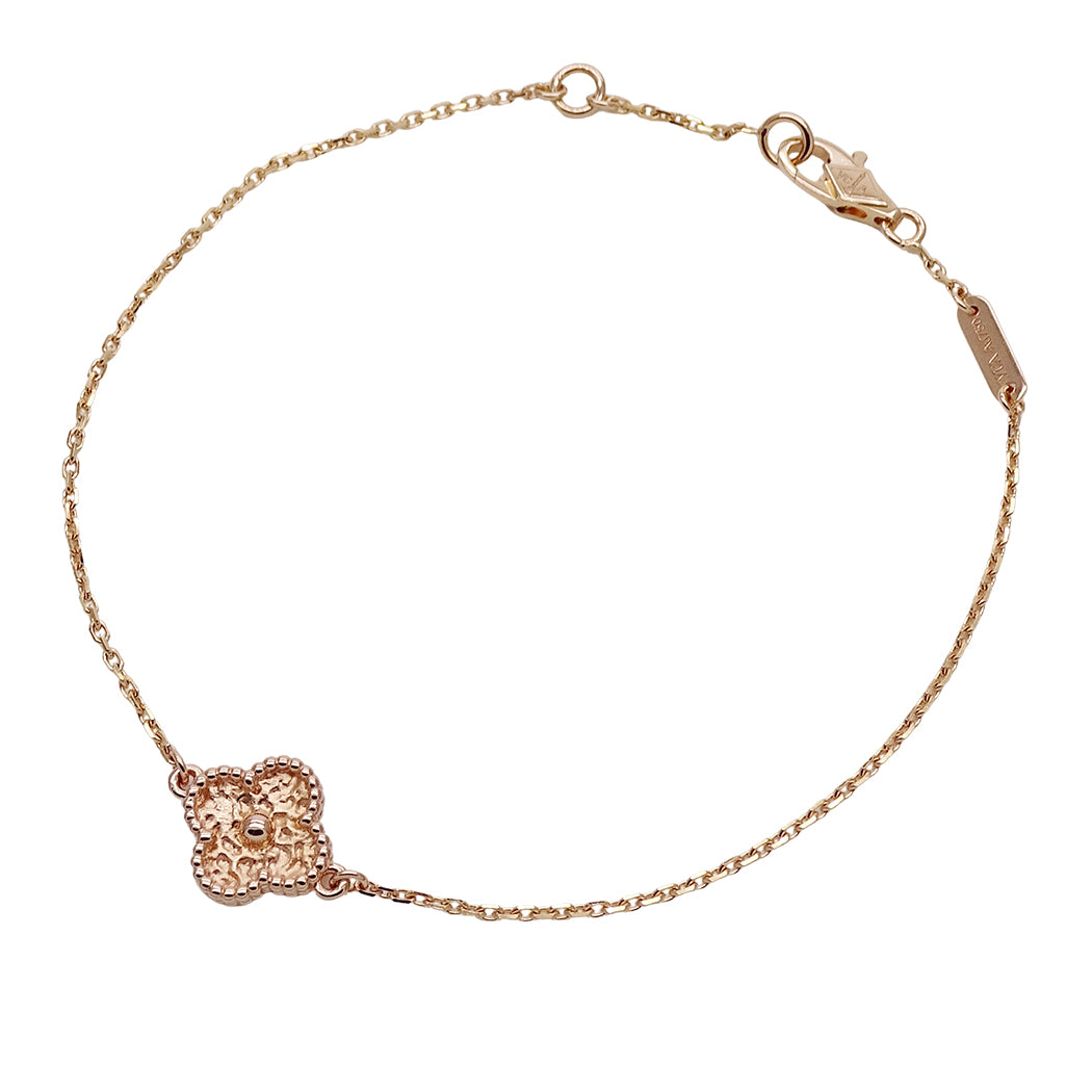Van Cleef & Arpels ヴァンクリーフ＆アーペル スウィートアルハンブラ ブレスレット 750PG ピンクゴールド レディース 磨き済み【中古】