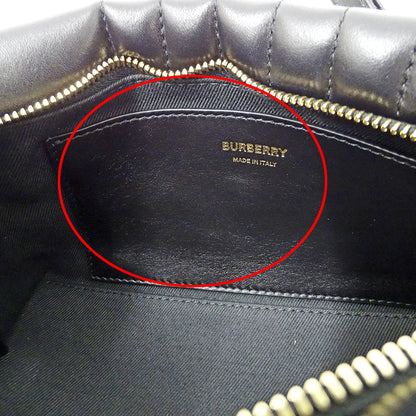 BURBERRY バーバリー ショルダーバッグ ブラック レザー レディース 【中古】