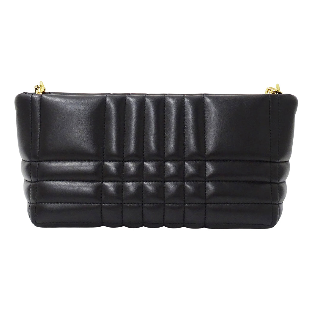 BURBERRY バーバリー ショルダーバッグ ブラック レザー レディース 【中古】